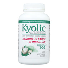 Load image into Gallery viewer, Kyolic - Aged Garlic Extract Candida Cleanse And Digestion Formula 102 - 200 Vegetarian Tablets
