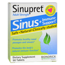 Load image into Gallery viewer, Sinupret Bionorica Sinus Immune Support Adult Strength - 50 Tablets

