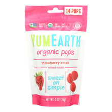 Load image into Gallery viewer, Yummy Earth Organic Standup Lollipops Strawberry Smash - 3 Oz - Case Of 6
