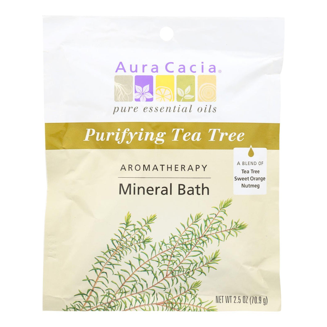 Aura Cacia - Aromatherapy Mineral Bath Tea Tree Harvest - 2.5 Oz - Case Of 6