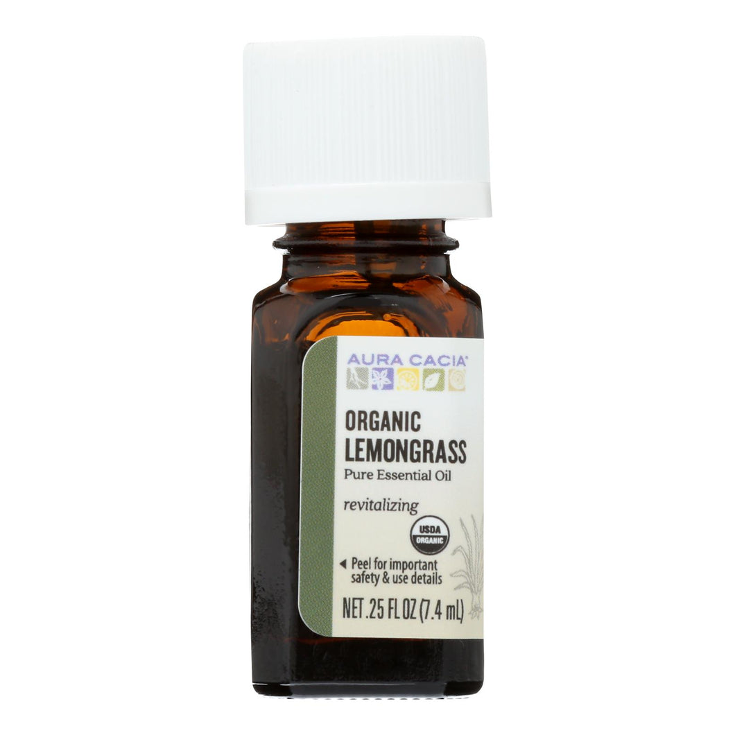 Aura Cacia - Organic Essential Oil - Lemongrass - .25 Oz