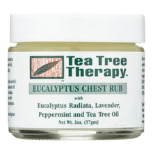 Load image into Gallery viewer, Tea Tree Therapy Eucalyptus Chest Rub Eucalyptus Australiana Lavender Peppermint And Tea Tree Oil - 2 Oz
