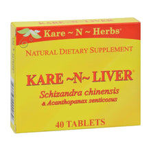 Load image into Gallery viewer, Kare-n-herbs Kare-n-liver - 40 Tablets
