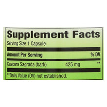 Load image into Gallery viewer, Nature's Way - Cascara Sagrada Bark - 100 Veg Capsules
