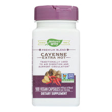Load image into Gallery viewer, Nature's Way - Cayenne Extra Hot - 100 Capsules
