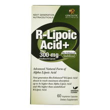 Load image into Gallery viewer, Genceutic Naturals R-lipoic Acid Plus - 300 Mg - 60 Vcaps
