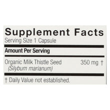 Load image into Gallery viewer, Genceutic Naturals Organic Milk Thistle - 350 Mg - 60 Capsules
