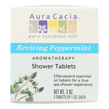 Load image into Gallery viewer, Aura Cacia - Reviving Aromatherapy Shower Tablets Peppermint - 3 Tablets
