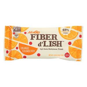 Nugo Nutrition Bar - Fiber Dlish - Orange Cranberry - 1.6 Oz Bars - Case Of 16