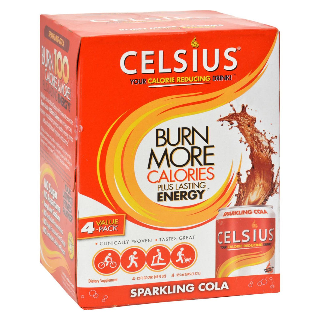 Celsius Calorie Burning Drink - Sparkling Cola - 4-12 Oz