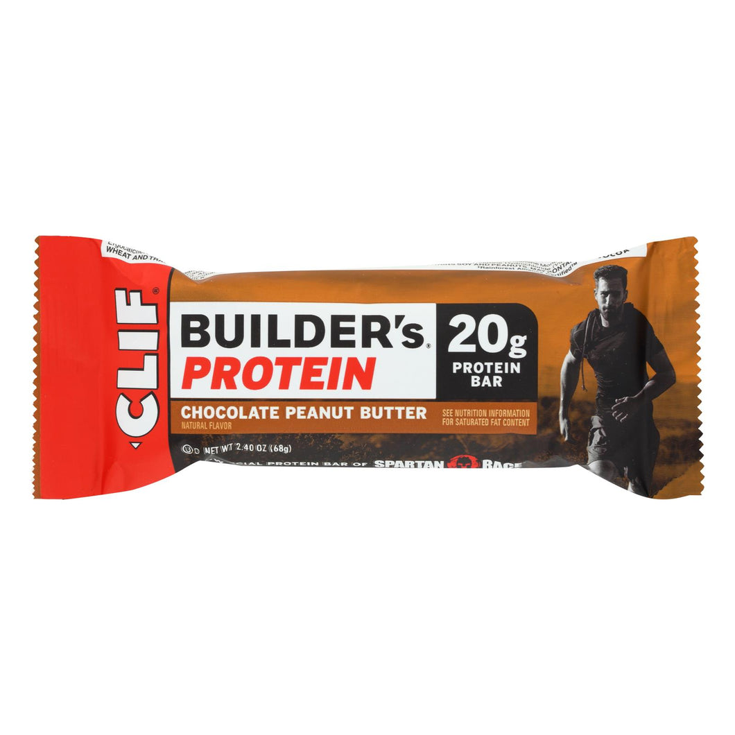 Clif Bar Builder Bar - Chocolate Peanut Butter - Case Of 12 - 2.4 Oz