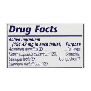 Boericke And Tafel - Bronchitis And Asthma Aide - 100 Tablets