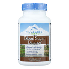 Load image into Gallery viewer, Ridgecrest Herbals Blood Sugar Balance - 120 Capsules
