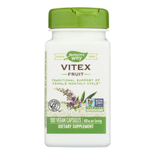 Load image into Gallery viewer, Nature's Way - Vitex Fruit - 400 Mg - 100 Capsules
