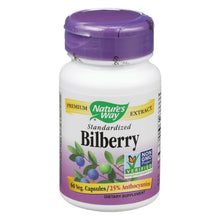 Load image into Gallery viewer, Nature's Way - Standardized Bilberry - 60 Capsules

