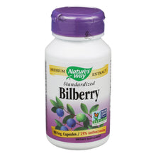 Load image into Gallery viewer, Nature's Way - Standardized Bilberry - 80 Mg - 90 Capsules

