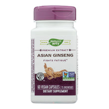 Load image into Gallery viewer, Nature's Way - Korean Ginseng Root Standardized - 60 Vegetarian Cpasules
