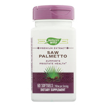 Load image into Gallery viewer, Nature's Way - Saw Palmetto Standardized - 60 Softgels
