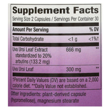 Load image into Gallery viewer, Nature's Way - Uva Ursi Standardized - 60 Capsules
