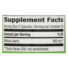 Load image into Gallery viewer, Nature's Way - White Willow Bark - 400 Mg - 100 Capsules

