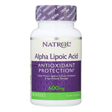 Load image into Gallery viewer, Natrol Alpha Lipoic Acid - 600 Mg - 30 Capsules
