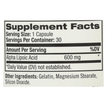 Load image into Gallery viewer, Natrol Alpha Lipoic Acid - 600 Mg - 30 Capsules
