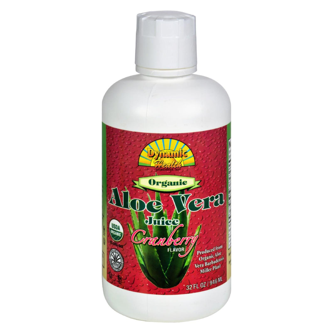 Dynamic Health Organic Aloe Vera Juice Cranberry - 32 Fl Oz