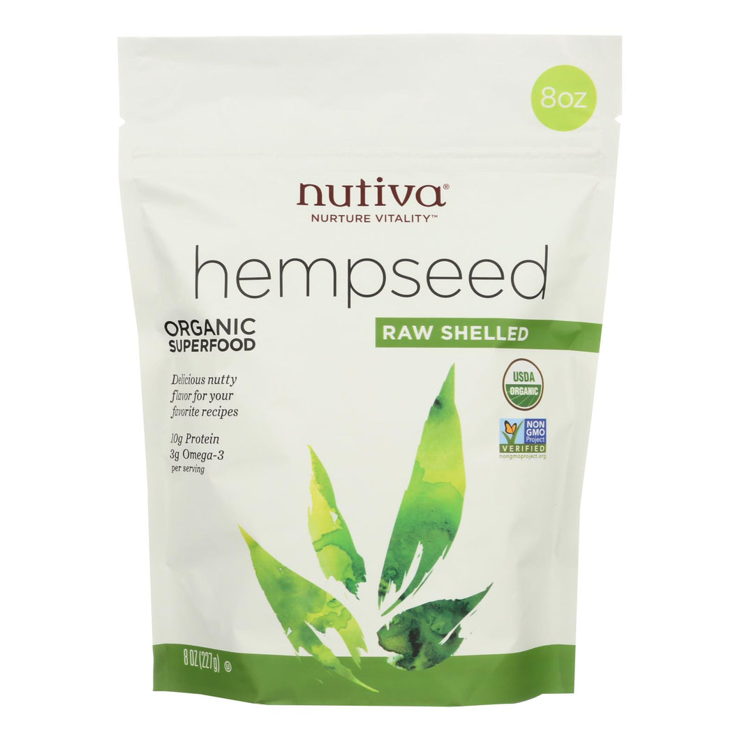 Nutiva Organic Hemp Seed - Raw Shelled - 8 Oz