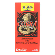 Load image into Gallery viewer, Natural Balance Cobra Sexual Energy - 120 Vegetarian Capsules
