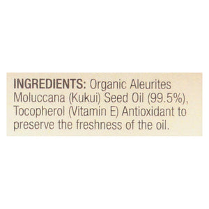 Life-flo Pure Kukui Oil Organic - 4 Fl Oz