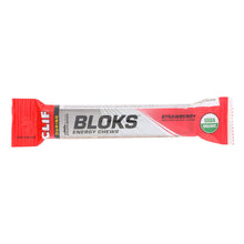 Load image into Gallery viewer, Clif Bar Clif Shot Bloks - Organic Strawberry - Case Of 18 - 2.1 Oz
