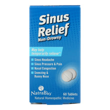 Load image into Gallery viewer, Natrabio Sinus Relief Non-drowsy - 60 Tablets
