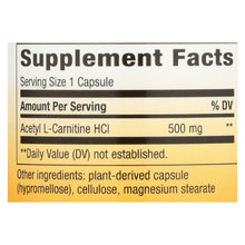 Load image into Gallery viewer, Nature&#39;s Way - Acetyl L-carnitine - 500 Mg - 60 Vegetarian Capsules
