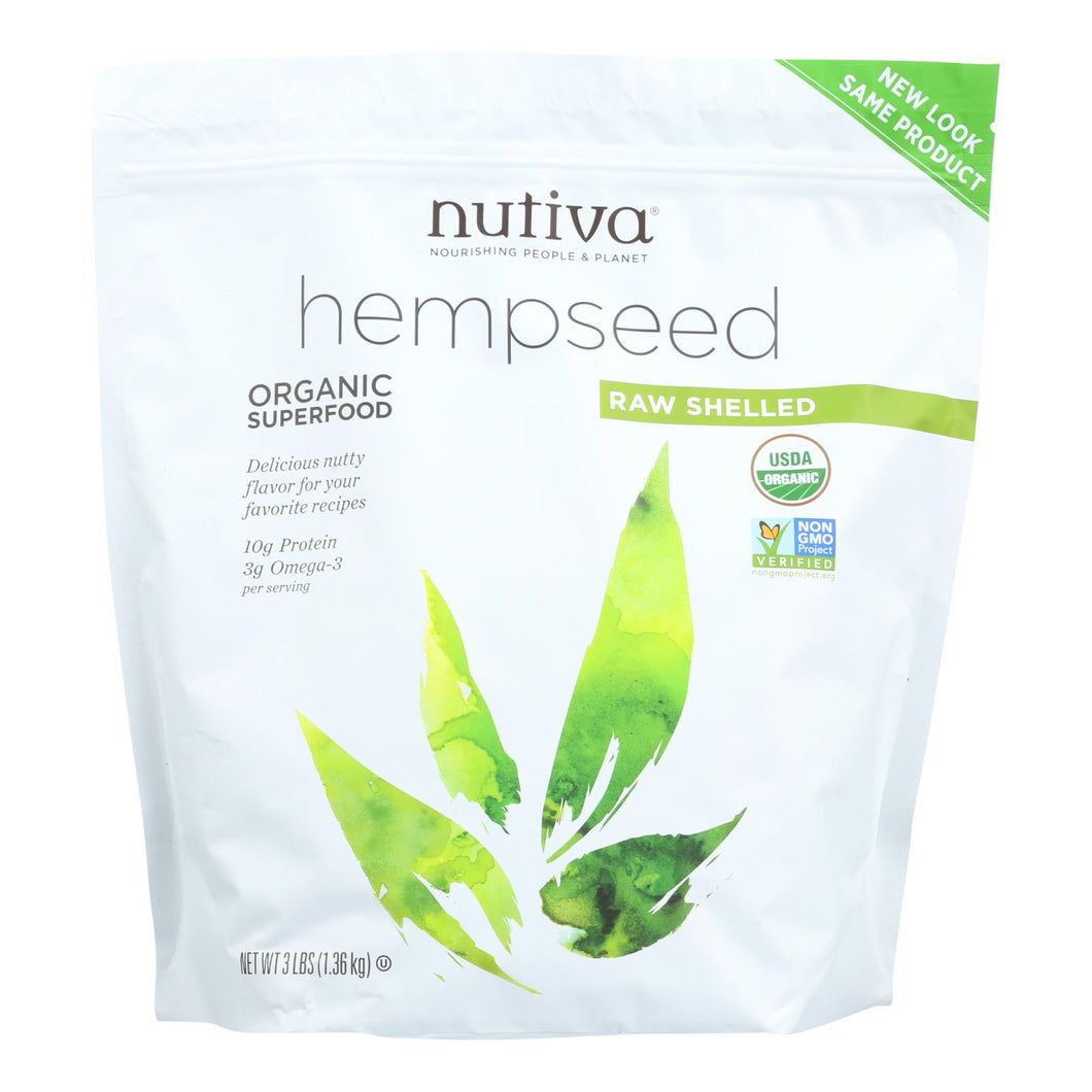 Nutiva Organic Shelled Hempseed - 3 Lbs