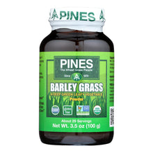 Load image into Gallery viewer, Pines International 100% Organic Barley Grass Powder - 3.5 Oz

