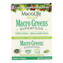 Load image into Gallery viewer, Macrolife Naturals Macro Greens Original - 12 Packets - 4 Oz
