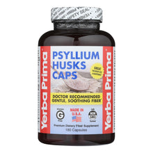 Load image into Gallery viewer, Yerba Prima Psyllium Husks Caps - 180 Capsules
