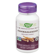 Load image into Gallery viewer, Nature's Way - Standardized Ashwagandha - 60 Vegetarian Capsules
