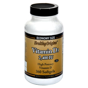 Healthy Origins Vitamin D3 - 2400 Iu - 360 Softgels