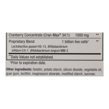 Load image into Gallery viewer, Kyolic - Cran Logic Cran-max Cranberry Extract Plus Probiotics - 60 Capsules
