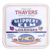 Load image into Gallery viewer, Thayers Slippery Elm Lozenges Tangerine - 42 Lozenges - Case Of 10
