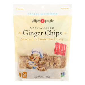 Ginger People Crystallized Ginger Chips - Bakers Cut - 7 Oz - Case Of 12