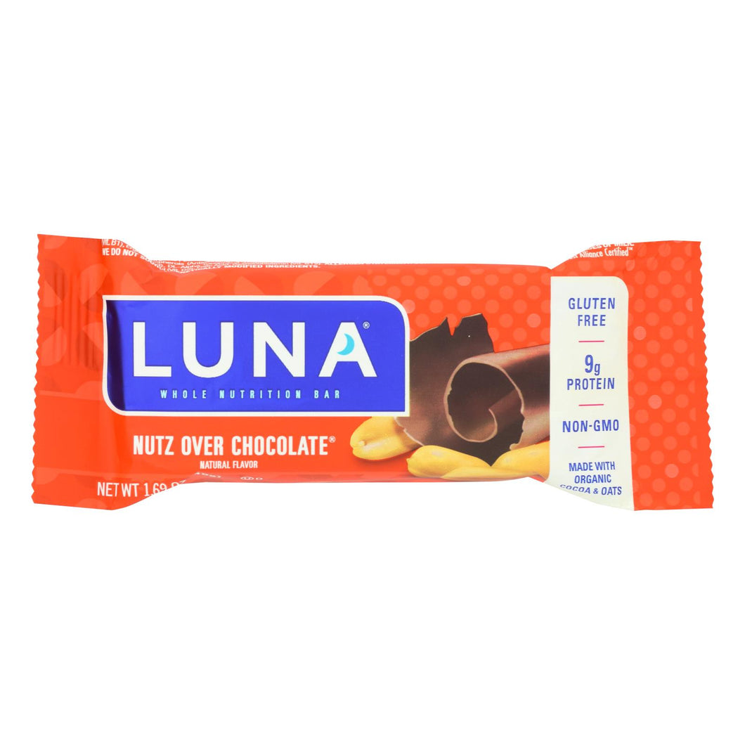 Clif Bar Luna Bar - Organic Nuts Over Chocolate - Case Of 15 - 1.69 Oz