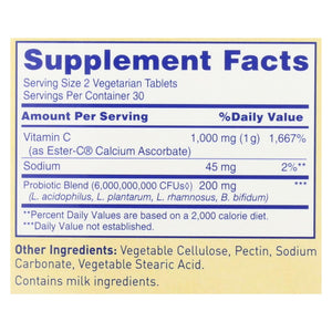American Health - Ester-c Digestion And Immune Health Complex - 1000 Mg - 60 Vegetarian Tablets