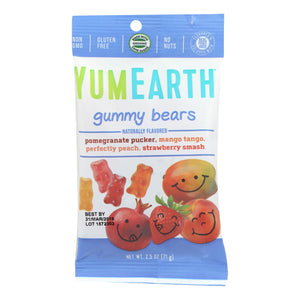 Yummy Earth Organic Gummy Bears - Case Of 12 - 2.5 Oz