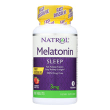 Load image into Gallery viewer, Natrol Melatonin Fast Dissolve Strawberry - 3 Mg - 90 Tablets
