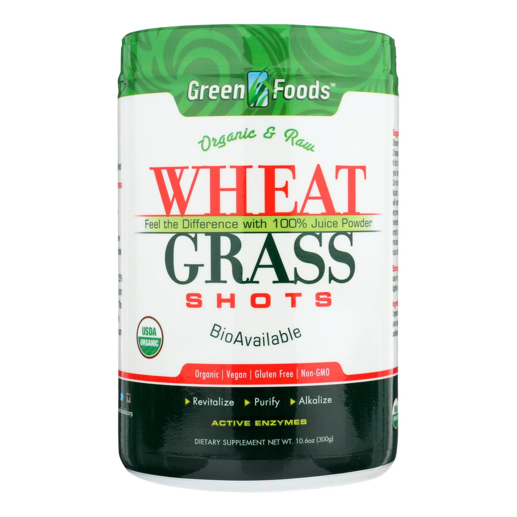 Green Foods Organic And Raw Wheat Grass Shots - 10.6 Oz
