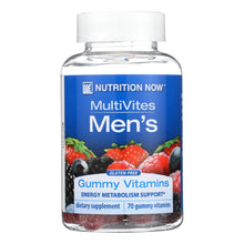 Load image into Gallery viewer, Nutrition Now Men's Gummy Vitamins Bold Fruit - 70 Gummies

