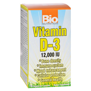 Bio Nutrition - Vitamin D-3 - 12000 Iu - 50 Vegetarian Capsules