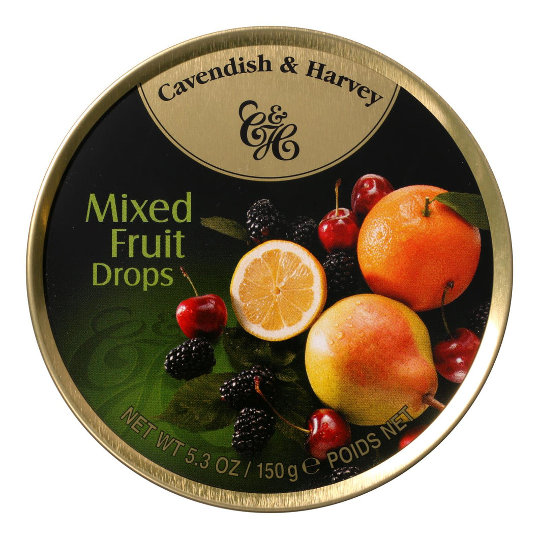 Cavendish And Harvey Fruit Tin - Mixed - Case Of 12 - 5.3 Oz